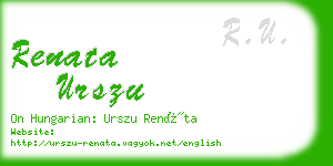 renata urszu business card